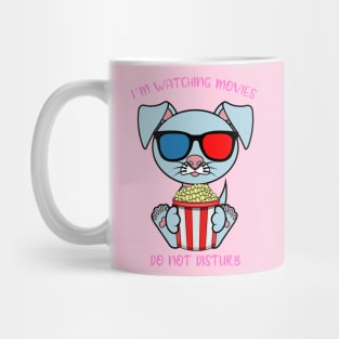 I am watching movies, cute dog Mug